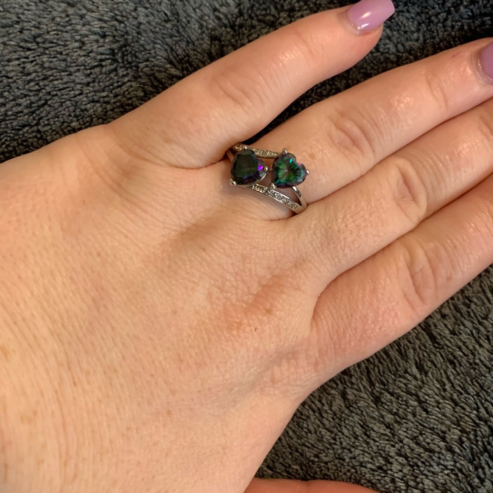 Silver heart ring